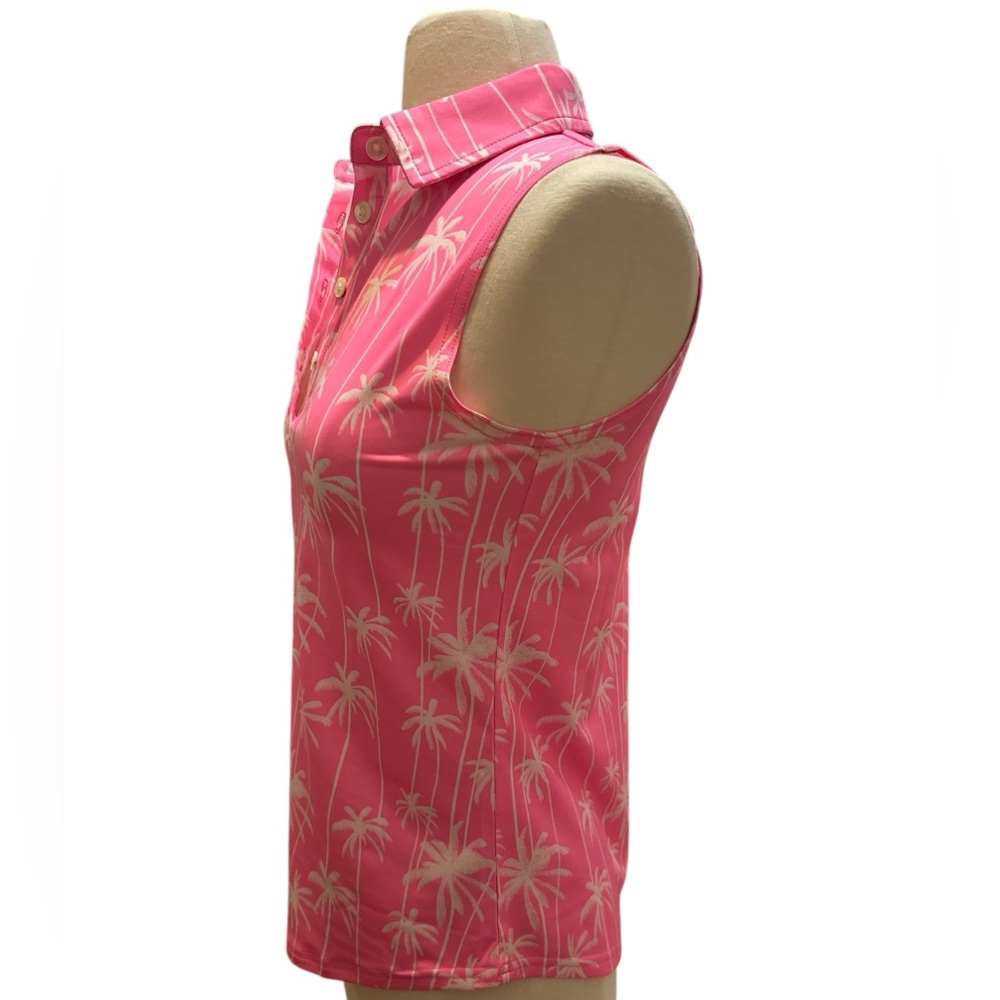 Tropical Pink Sleeveless Blouse - Picture 2 of 3